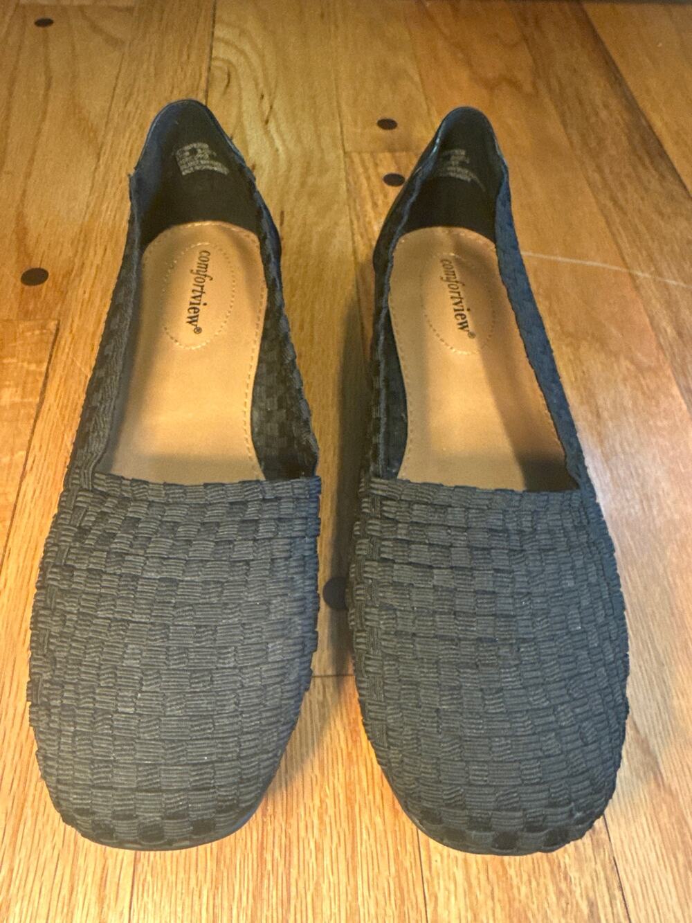 Comfortview Bethany Woven Stretch Slip-On Comfort Flats Women’s 8.5 W Wide